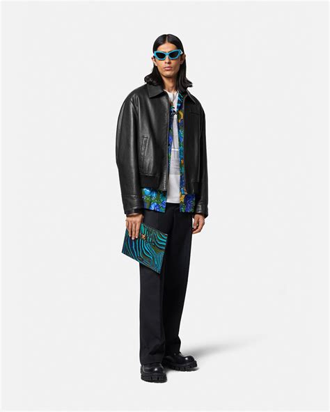 leather versace jacket|versace jacket price.